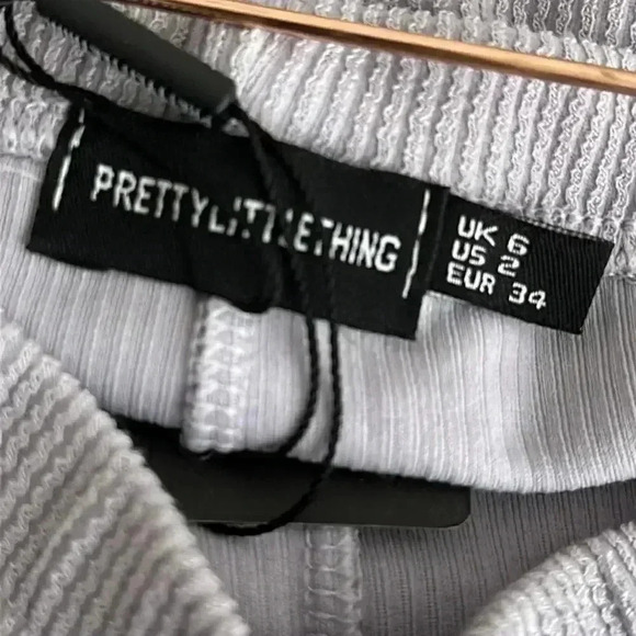 Grey Marl Textured Ribbed Split Hem Leggings - Picture 14 of 14